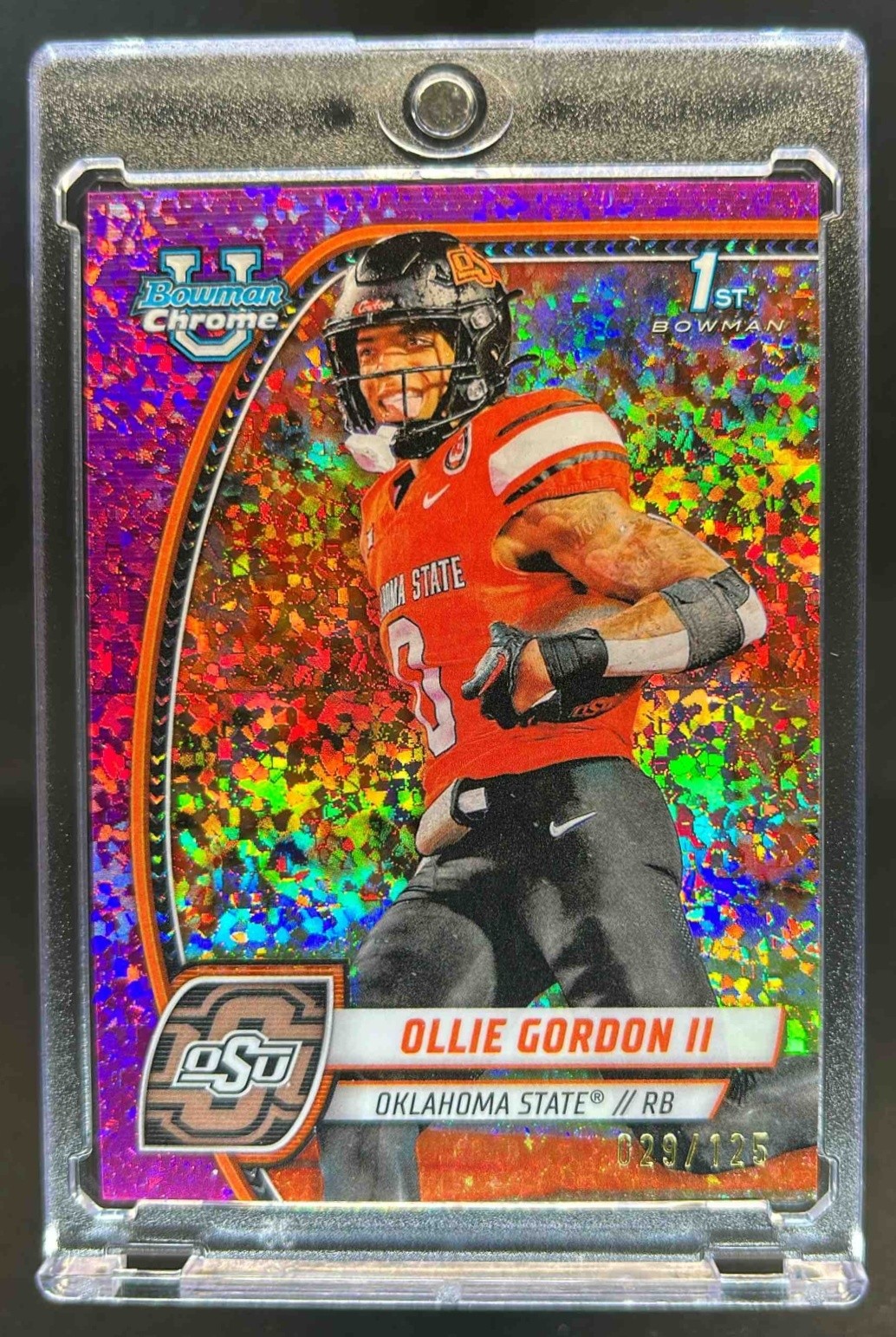 2024 Bowman Chrome U Ollie Gordon II Fuchsia Mini Diamond Refractor 1st #29/125