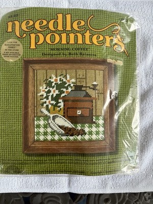 Sunset Needle Pointers Kit Morning Coffee NEW 1976 Eileen Violet