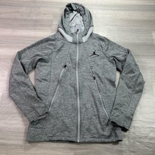 Jordan Therma-FIT Hoodie Mens Small Gray Full Zip Fleece Jacket 688525-012