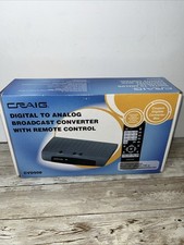 CRAIG CVD508 Digital To Analog Broadcast Converter Box w/Remote NEW