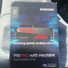 Samsung 990 PRO with Heatsink 4TB M.2 PCIe 4.0 NVMe SSD 7450MB/s Read Speed