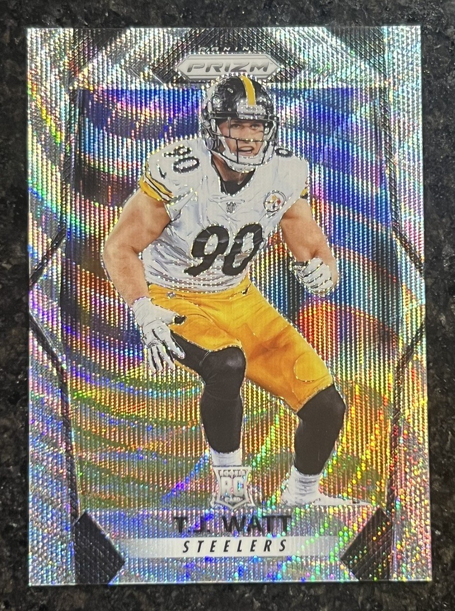 2017 Panini Prizm Blue Wave Prizm #216 T.J. Watt RC Rookie Steelers /149
