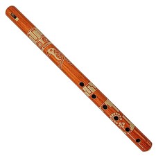 Handmade Colored Bamboo Wooden Flute  Tribal Nature Pattern  Native Recor