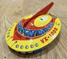 1950s Western Germany Tin Wind Up VX-1000 Flying Saucer Space Toy