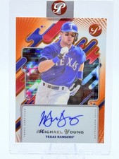 2025 Pristine Michael Young Auto Pristine Orange Refractor /25 #PA-MY Rangers