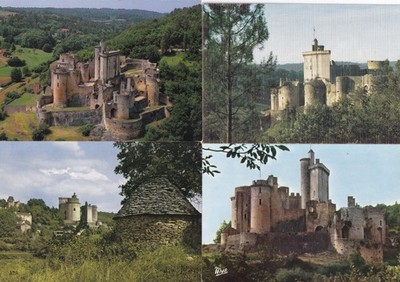 Lot de 4 cartes postales postcards 10x15cm Château de BONAGUIL Lot-et ...
