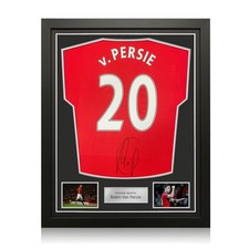 Robin Van Persie Signed Original Man United 2013-14 Football Shirt. Framed