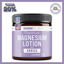 Magnesium Lotion with Arnica for Muscle Relief and Relaxation Before Bed US New