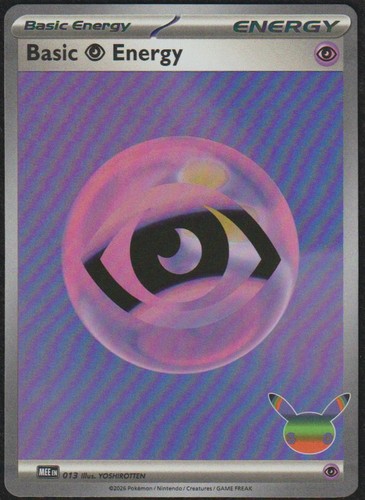 Basic Psychic Energy (30th Celebration) 013 Holo Energies Pokemon NM