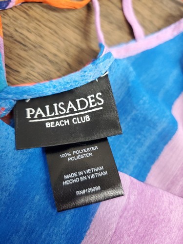 Vintage Palisades Beach Club Women's Size XL/2XL Cover-Up Kimono Cris Cross Back - Picture 7 of 10