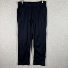 Nike Therma FIT Mens Black Track Pants Warm Up Zippered Bottoms Large