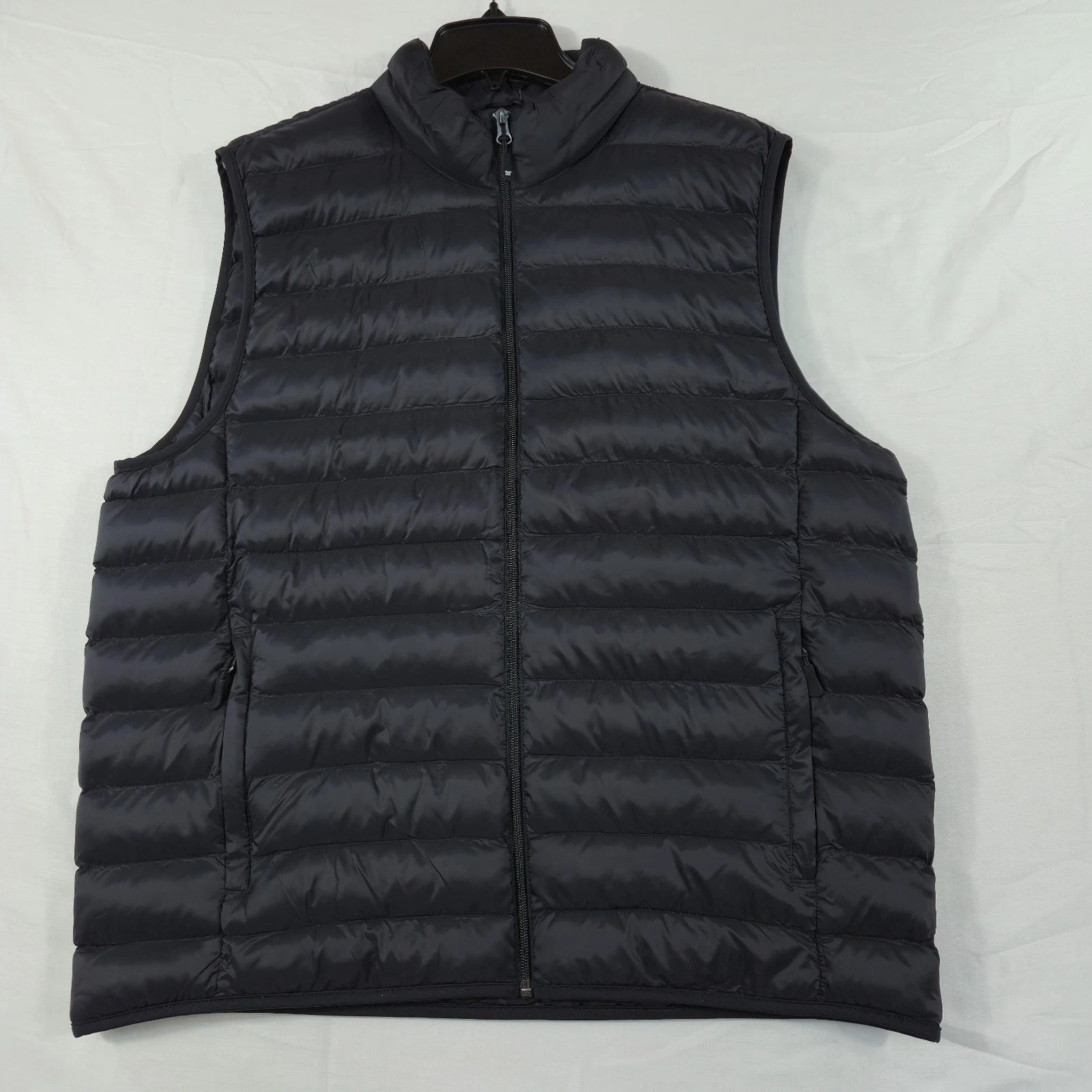 32 Degrees Heat Ultra-Light Packable Down Puffer Vest Mens Large Black Full Zip