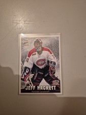 2000-01 Pacific Prism Jeff Hackett Checklist #3 Montreal Canadiens 