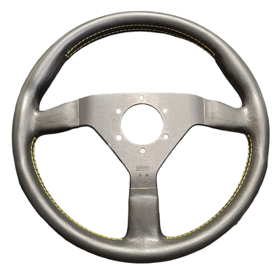 MOMO Veloce Racing Leather Steering Wheel 345mm Yellow JDM Honda