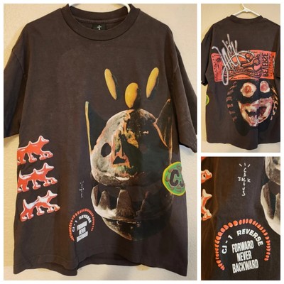 Travis Scott 2022 Cactus Jack Never Backward Tee Shirt Wrap Around