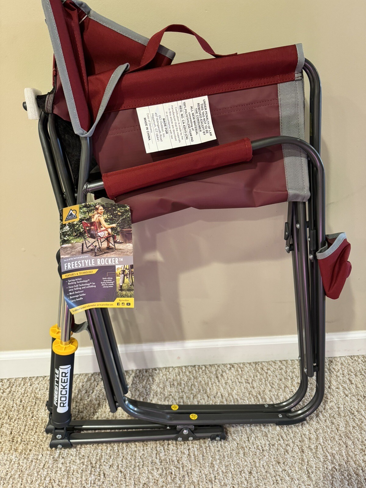 GCI Outdoor Freestyle Rocker Mesh Chair RED eBay