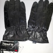 Men's Swany Thinsulate 40 Gram Leather Gloves Black Size- Small/Medium