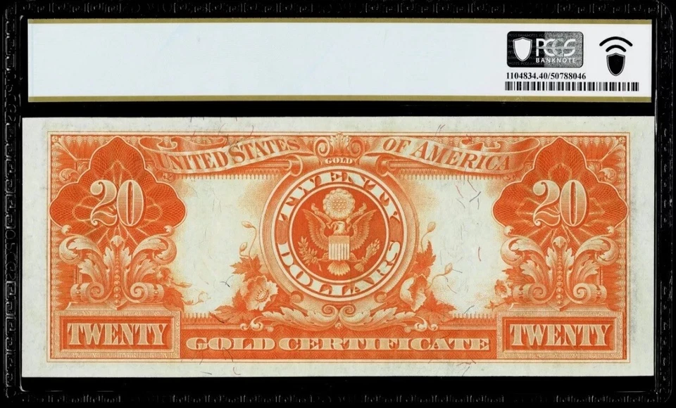 1906 $20 GOLD CERTIFICATE PCGS CHOICE VERY FINE 40 - Image 2 of 2