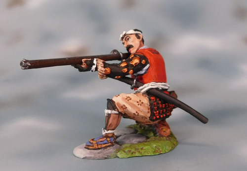 Figurine giapponesi Ashigaru soldati di latta miniature 54 mm 1/32 dipinte - Foto 4 di 4