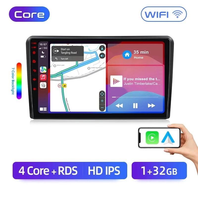 Autoradio 9" Android Fiat Panda 169 DAL 2003 AL 2012 CARPLAY WIRELLES 1GB+32GB - Immagine 2 di 4