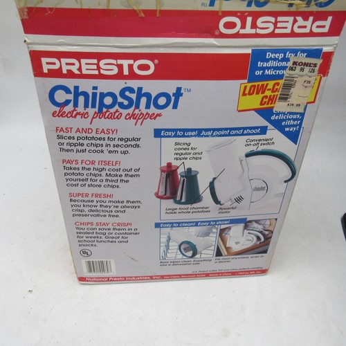 Presto Chipshot Electric Potato Chipper In Box VERY NICE FAST SHIPPING - Picture 8 of 9
