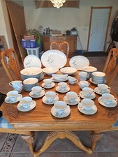 Wyndhah Vtg Fine China Woodland Pattern 630 Piece 6-Piece Place Setting For 12