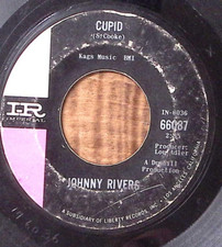 JOHNNY RIVERS CUPID/MIDNIGHT SPECIAL IMPERIAL RECORDS VINYL 45 54-205