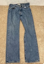 Vintage Levis 501xx Jeans Mens 32x32 Button Fly Straight Fit Medium Blue Repair