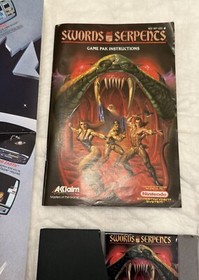 Swords and Serpents for NES Nintendo - Game With Poster & Manual.In Great Shape!
