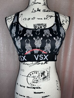 Victoria s Secret Sports Bra Zebras L Victoria Sport Rare Unlined Wireless VSX