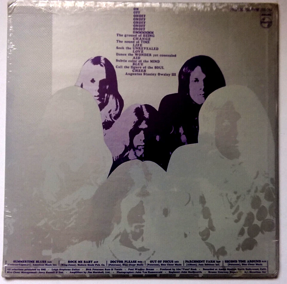 BLUE CHEER - Vincebus Eruptum - Vinyl LP 1968 Philips PHS 600264 Textured SEALED - Image 2 of 4