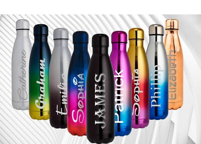 Personalisierte Trinkflasche 500ml Edelstahl Isoliert Vakuum Kühlkolben