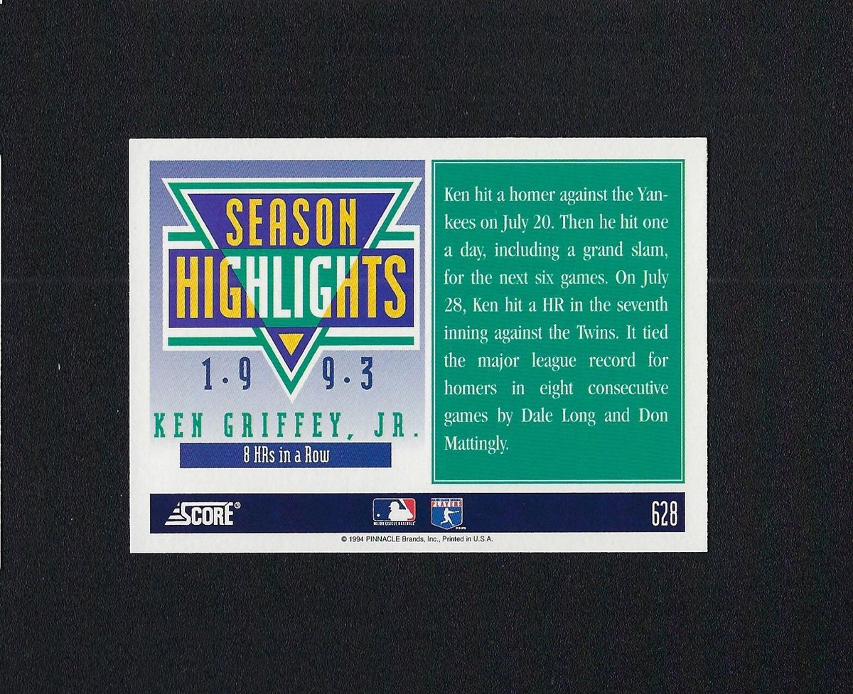 1994 Score #829 Season Highlights KEN GRIFFEY Jr. Mariners NRMT | eBay