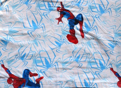 Spider-Man Twin Size Flat Sheet Cotton Blend 2007 Columbia Fabric