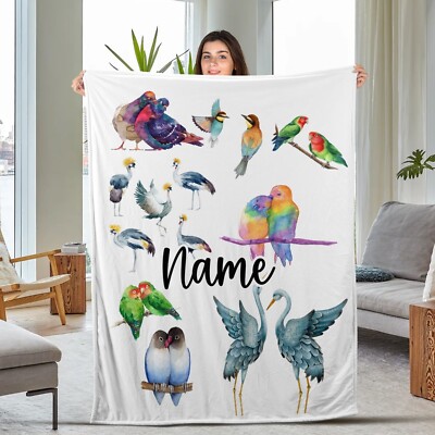 Ornithologist s Compendium Blanket, Light Academia Bird Lover Wingspan Blanket