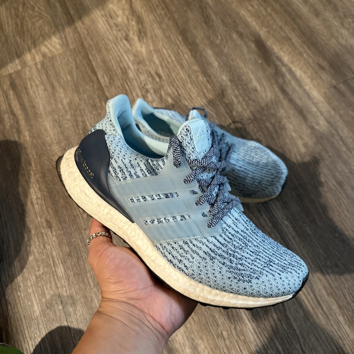 Adidas UltraBoost Women's Size Men Running Shoes Icey Blue EUC