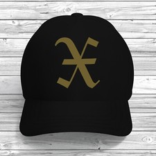 X Initial Baseball Cap Adjustable Custom Print Colour Text Hat Alphabet Letter