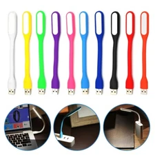 10x USB Lamp Night Light Laptop Computer Plug White LED Bendable Flexible Desk