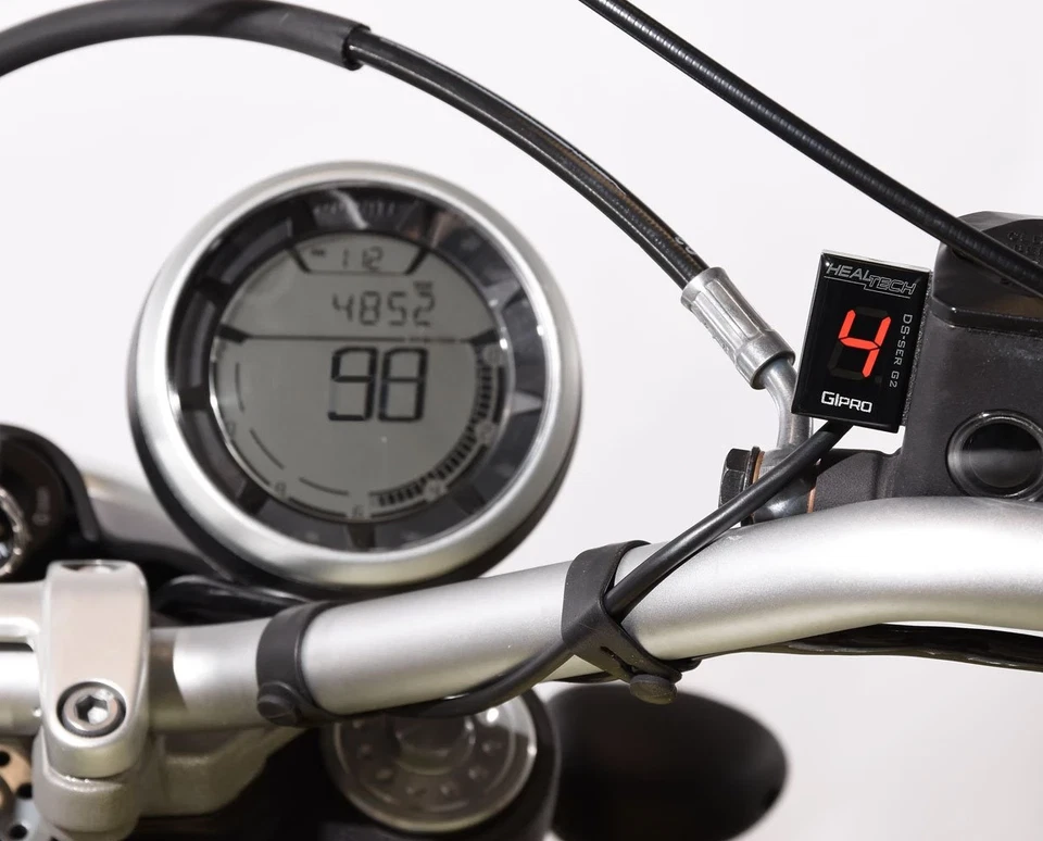 Indicador de posición de engranaje Healtech para Honda CB650F 2014 2018 ROJO Foto 4 de 4