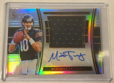  2017 Mitchell Trubisky #18/25 Select Jumbo Rookie Materials Autograph! 
