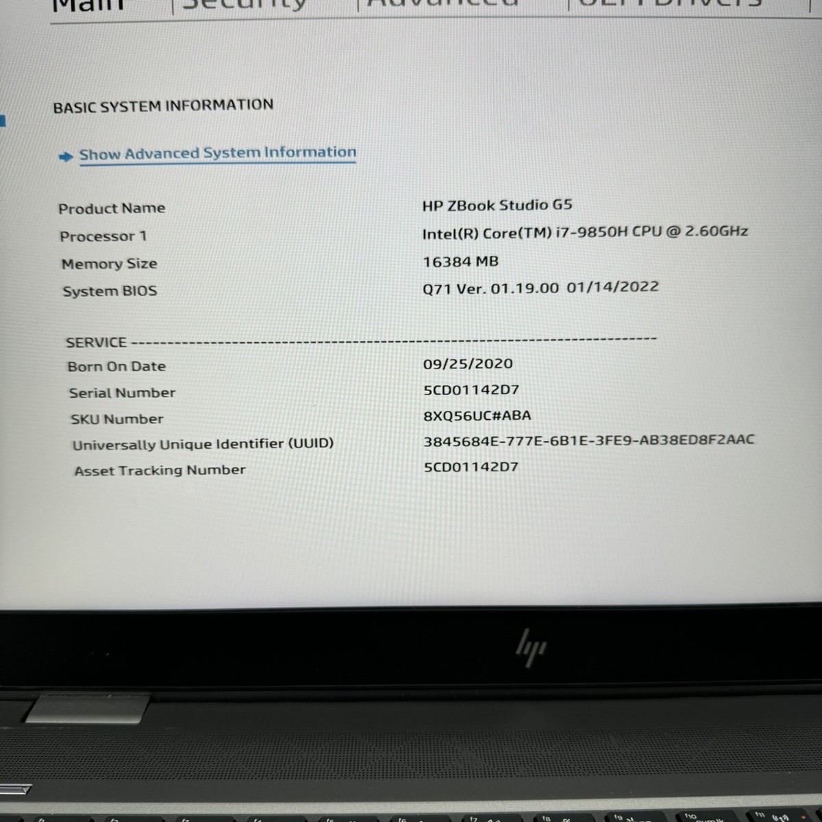 HP ZBook Studio G5 15 HP ZBook Studio G5 15