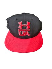 UA Under Armour Youth Size SM/MD Black Red Hat Fitted 100 Beast Under The Hat