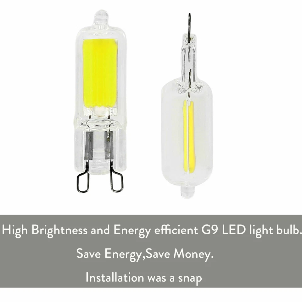 1-10PCS G9 COB LED Bulbs 3W 5W Glass Crystal Light Replace 25W 45W Halogen Lamps - Image 3 of 4
