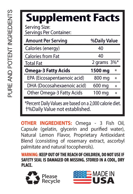 Омега-3 8060 (3 бутылки, 180 гелевых капсул) - Изображение 2 из 2