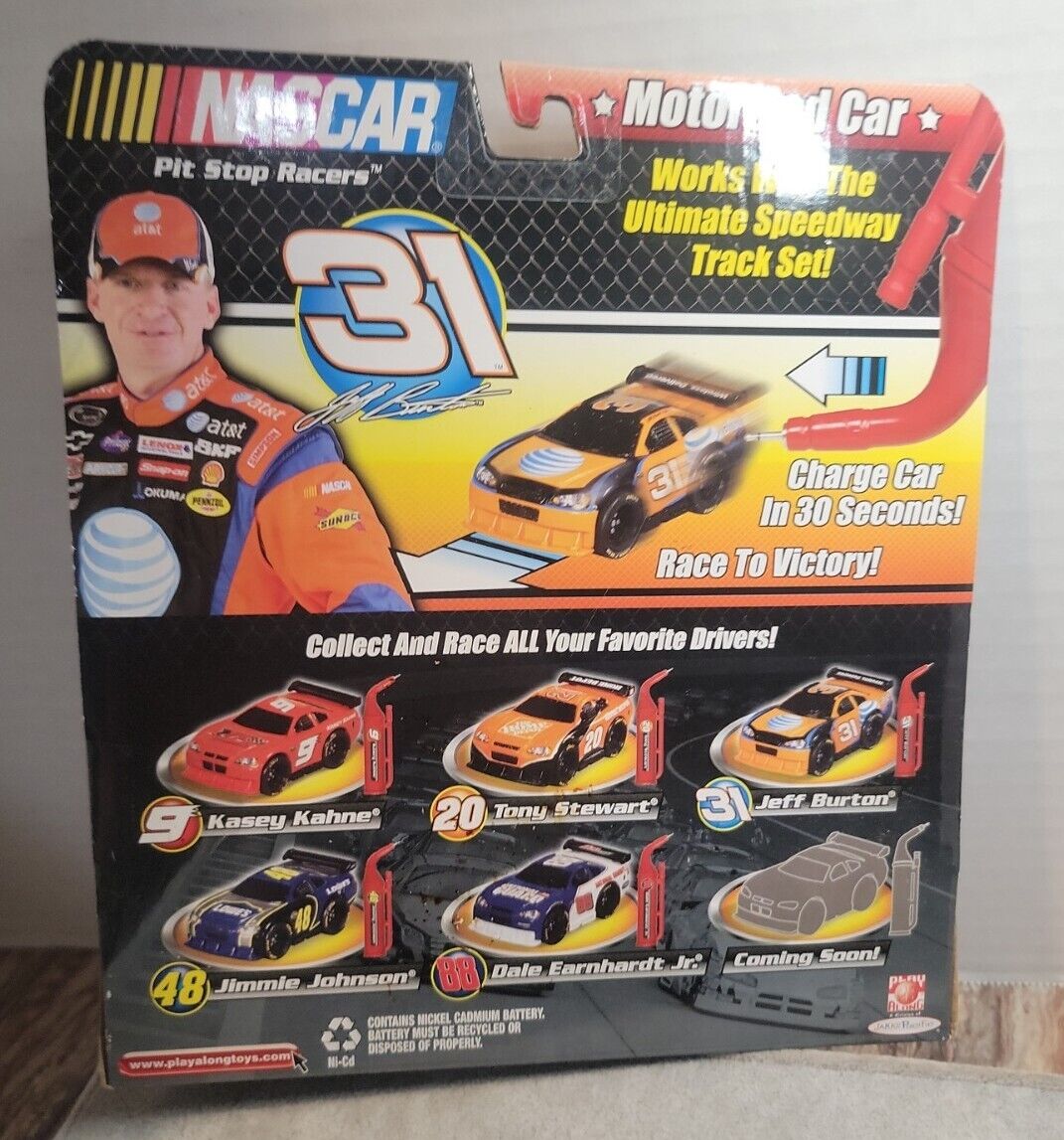 Nascar Pit Stop Racers Jeff Burton #31 Motorized Car W/Speed Nascar Pit Stop Racers Jeff Burton #31 Motorized Car W/Speed
