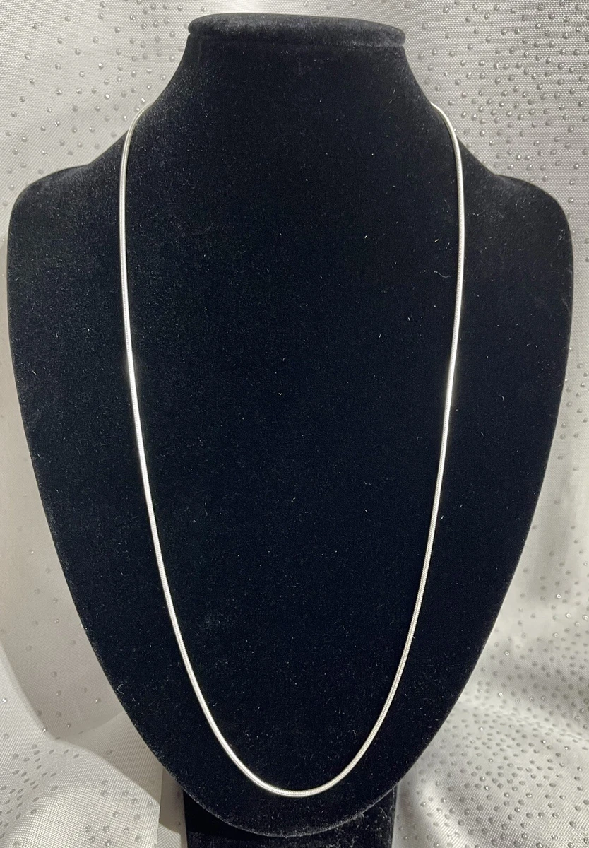 925 STERLING SILVER SNAKE CHAIN NECKLACE 22 Inch JEWELLERY SILVER