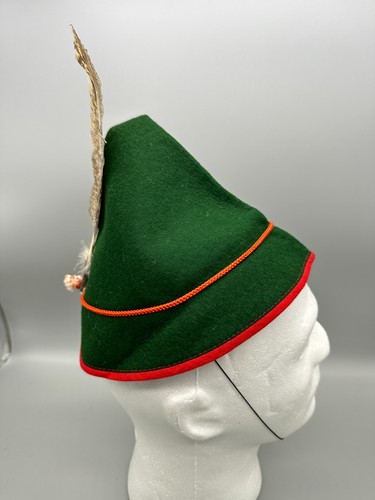 OBERAMMERGAU Vintage kids 1940's German Bavarian Oktoberfest Alpine Felt Hat - Picture 6 of 10