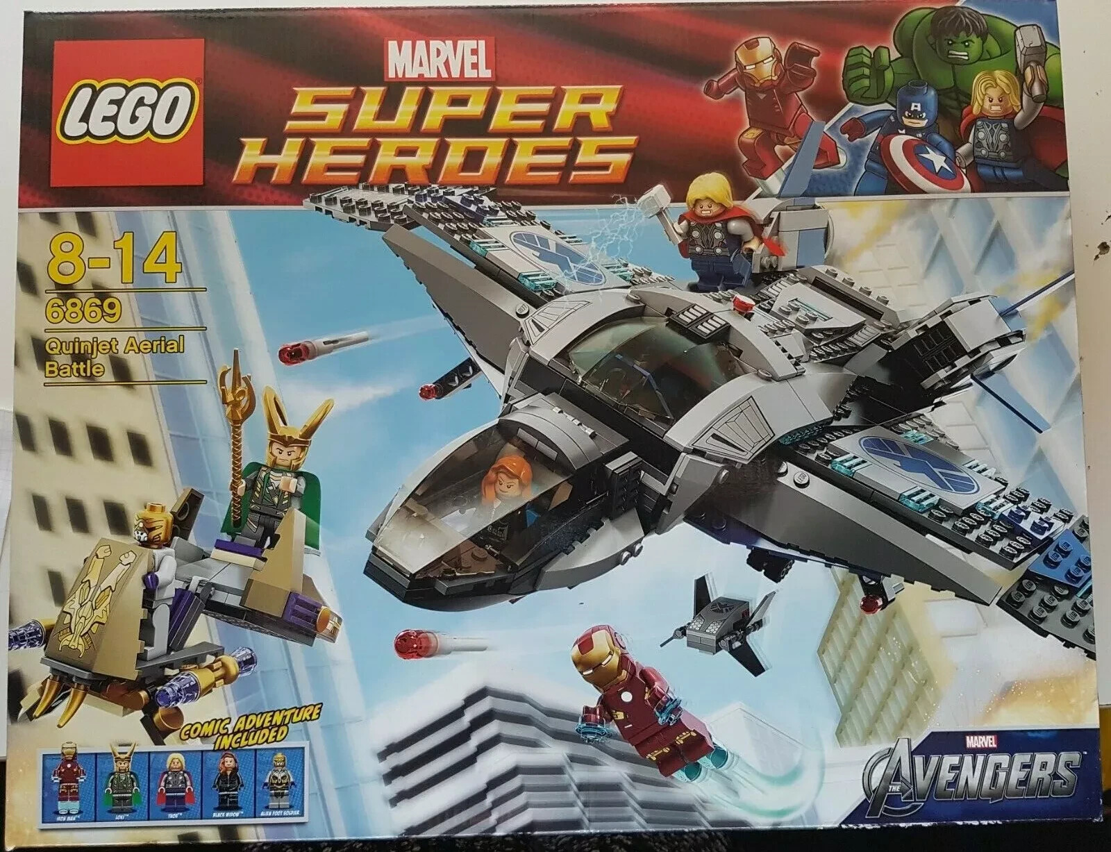 LEGO 6869 Quinjet Aerial Battle Super Heroes Nuovo MISB Sigillato