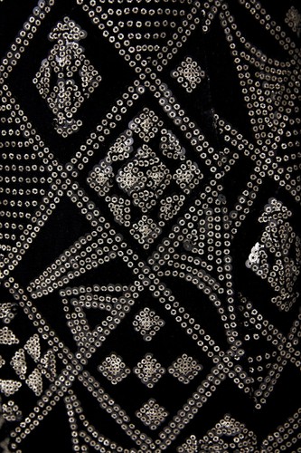A900 ZARA BLACK BLAZER VELVET EMBROIDERED GOLD SEQUINS COAT JACKET TRINNY - M - Picture 13 of 13