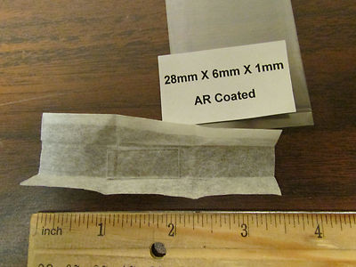 Optical Glass Element 28mm X 6mm X 1 mm AR Coated New